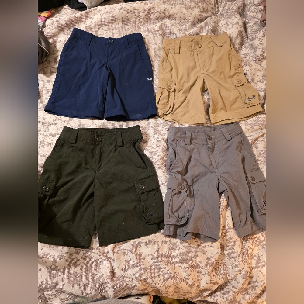 Under Armour Kids Cargo Shorts - Blue, Beige, Green, Light Gray